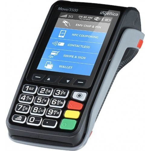 Платежный электронный мобильный терминал Move 3500: 3G, Bluetooth, Wi-Fi, contactless, 128+256, dual sim, база