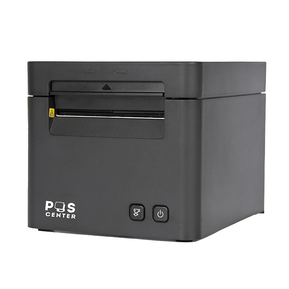 Принтер чеков POSCENTER Rp-100 use (80мм, 260 мм/сек, автоотрез, rs232+USB+lan) черный. Термопринтер POS Center. Аппарат для чека. Ширина принтера. Poscenter bank